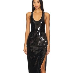 retrofete Bella Sequin Dress in Black